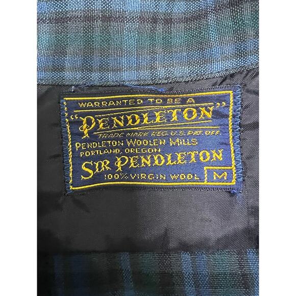 Vintage Pendleton - Men’s Sir Pendleton 100% Virgin Wool Plaid Long Sleeve - M - Picture 5 of 7